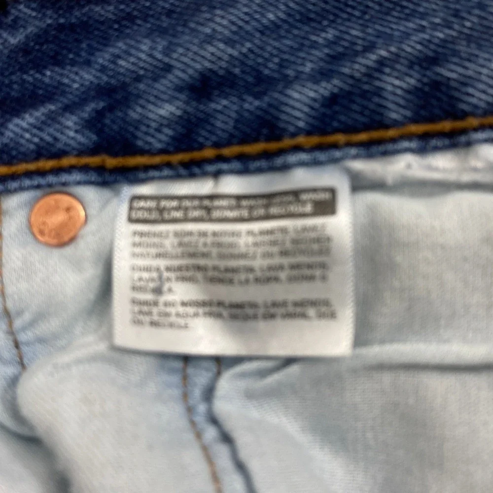 Levis 501 Straight Leg Jeans Mens 31 x 28.5 Button Fly Medium Wash Denim Pants‎